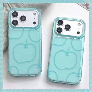 Ốp Cho iPhone 17PM 16 Pro Max 15 14P 13 Thời Trang Đơn Giản Họa Tiết Apple IMD Craft Màu Xanh Bạc Hà Chống Sốc TPU Mềm Chống Trầy Xước Chống Bụi Bẩn Vỏ Điện Thoại Vỏ Bảo Vệ