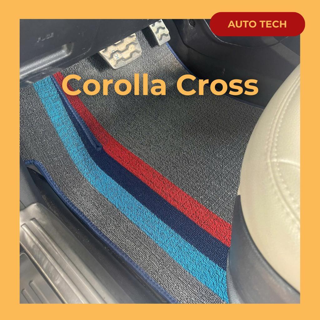 [Corolla Cross] Thảm cước lót sàn xe ô tô Corolla Cross may sẵn bo viền theo form xe có khuy bấm, chống trơn trượt