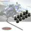 10 Chiếc Kính Chắn Gió Xe Máy Fairing Bu Lông Vít Bộ Hạt Tốt M5 15mm MỚI