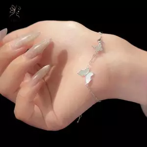 HNKMP Ánh Sáng Thời Trang Sang Trọng Vòng Tay Bướm Tinh Tế Cho Nữ Bé Gái Thanh Lịch Dễ Thương Ngọt Ngào Vòng Tay Trang Sức Mỹ Phụ Kiện Quà Tặng.