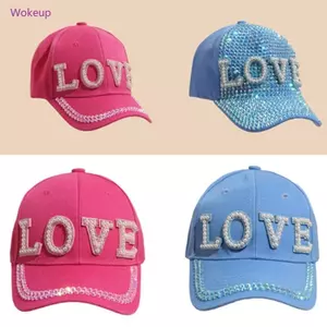 Mũ thể thao thông thường Woke Sparkles Denim Mũ chống nắng đi biển Mũ di động Teen Mũ sành điệu