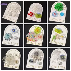 SAIA 3 Cái / bộ Quyến Rũ Giày Pha Lê, Dây Xích Hạt Hoa Handmade Làm Việc Nặng Kẹp Giày, Cao Cấp Lấp Lánh Thanh Lịch Tua Rua Thạch Giày Quyến Rũ Mặc Hàng Ngày