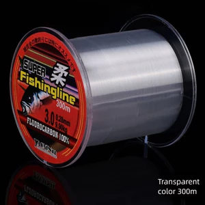 Dây sợi đơn câu cá CATIYAHA, Dây Nylon phủ Fluorocarbon 0,4-9,0 300M, Dây câu nước ngọt vô hình mềm bền