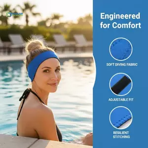 Mũ bảo vệ tai bơi chống thấm nước Vải lặn thoáng khí chống trượt cho Unisex Lặn biển Lướt sóng ngày lễ mới