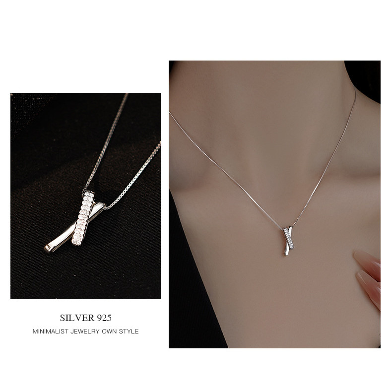 Vòng cổ bạc s925, dây chuyền xương đòn thiết kế thích hợp sang trọng nhẹ nhàng