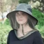 Nam Nữ Phong Cách Lớn Vành Che Nắng Câu Cá Mũ Leo Núi Gạc Mặt nạ Chống Nắng Chống Muỗi 6.19 VFAY