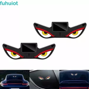 FUHUIOT Đèn Mắt Quỷ Năng Lượng Mặt Trời, Nhấp Nháy Mắt Di Chuyển Hút Lắp Đặt Đèn Xung Quanh Ô Tô, Cảnh Báo Nhấp Nháy Hút Gắn Đèn Tín Hiệu Xe Trang Trí Mái Xe