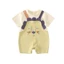 Quần Áo Mỏng Hoạt Hình Cho Bé Jumpsuit Phong Cách Sư Tử Bé Tay Ngắn Mùa Hè Quần Áo Giả Nam Hai Mảnh Mùa Hè Jumpsuit Hợp Thời Trang