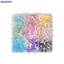 Bluelover 12 / 24 Lưới Siêu Hỗn Hợp Màu Thủy Tinh Hạt Cơm Bộ Hạt Rời Hạt Handmade DIY Vòng Tay Nelace Đính Hạt Chất Liệu Phụ Kiện Trang Sức Mới