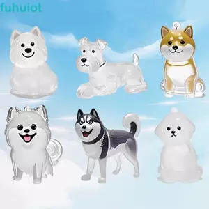 FUHUIOT Móc Khóa Tóc Thú Cưng, Hộp Bảo Quản Tóc Cho Chó Trong Suốt DIY, Móc Khóa Hoạt Hình Chải Lông Acrylic Puppy Mặt Dây Chuyền Trang Sức Quà Tặng