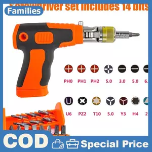 Bộ tuốc nơ vít Ratchet có thể điều chỉnh 16 trong 1 Dụng cụ điều khiển đai ốc từ tính Sửa chữa điện tử đa chức năng Dụng cụ tuốc nơ vít cầm tay