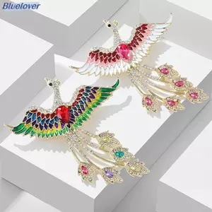 Bluelover Thời Trang Kim Cương Giả Bay Phượng Hoàng Trâm Cài Cho Nữ Quần Áo Áo Trang Sức Phụ Kiện Quà Tặng Mới