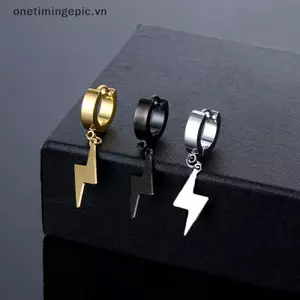 VFZ 1 Unisex Thép Không Gỉ Punk Người Kẹp Trên Bông Tai Hình Học Tam Giác Ngôi Sao Mặt Dây Chuyền Tòn Ten Bông Tai Nữ Gothic Trang Sức OTE