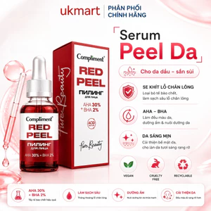 Serum Red Peel Compliment AHA 30% BHA 2% - Tẩy Tế Bào Chết Sinh Học, Tái Tạo Sáng Da, Kiềm Dầu 27ml