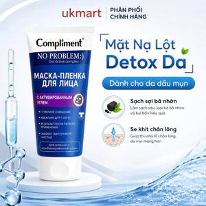 Mặt Nạ Lột Than Hoạt Tính Compliment Cho Da Dầu Mụn - Sạch Sâu, Detox Da, Se Khít Lỗ Chân Lông 80ml