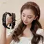PNPIA- Phong Cách Chống Trơn Trượt Xương Cá Bện Tóc Giả Một Mảnh Thời Trang Nữ Băng Đô Quấn Tóc Phụ Kiện Tóc Thích Hợp Cho Đầm