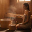 Muỗng nước nhà bếp DONOVANQQ, Tay cầm dài Giá đỡ nước bằng thép không gỉ dung tích lớn, Thiết kế hạt chống trượt gia đình Muỗng súp dày chống gỉ Phòng tắm