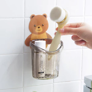 Giá đựng cốc đựng bàn chải đánh răng phòng tắm, giá đựng đồ gia đình đa năng phong cách Hàn Quốc