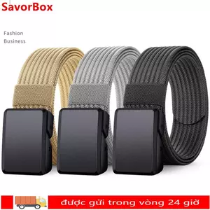Thắt lưng bện Nylon SAVORBOX, Dây thắt lưng có thể điều chỉnh thiết kế thương hiệu sang trọng bằng nhựa, Dây thắt lưng dệt tập luyện thông thường giải trí