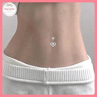 STHB Pha Lê Thời Trang Zircon Bụng Nút Nhẫn Nữ Cô Gái Trái Tim Tinh Tế Bướm Rốn Nhẫn Cơ Thể Xuyên Trang Sức Quà Tặng VN