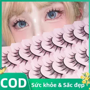 Trong kho 10 cặp 5 cặp cứng gốc lông mi giả mẹ feelingic ma quỷ lông mi giả cứng gốc lông mi giả cá tuyết