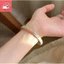 Hoa Lê Và Begonia Mới Phong Cách Trung Hoa Mạ Vàng Men Màu Rỗng Mở Vòng Tay