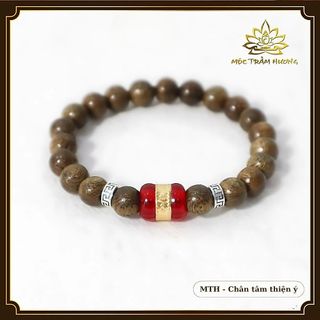 Vòng Tay Trầm Hương Tròn Đơn Tốc Việt Size 6/7/8/10/12mm - Mix Charm Đá Màu Lu Thống | Mộc Trầm Hương MTH