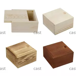 Hộp Gỗ CAST Trang Trí Nhà Cửa Với Slide Top Tổ Chức Trang Sức Chưa Hoàn Thành