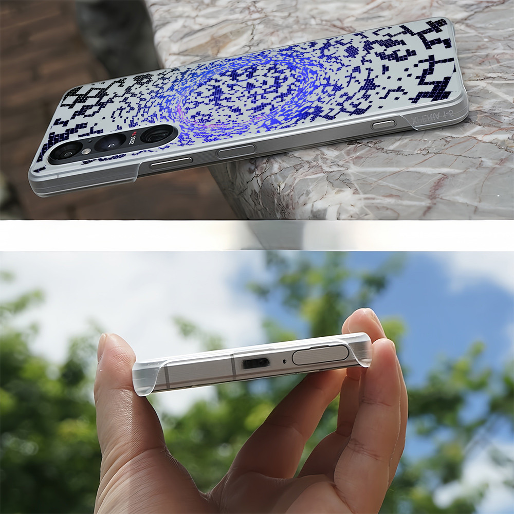 Dành Cho Sony Xperia 1 II, Xperia 1 III IV V Xperia 5 II, Xperia 5 III, Xperia 10 II III V "Pixel Planet" Vỏ Điện Thoại Mỏng Cứng / Half-wrap Micro Matte Sony Cover