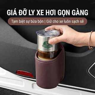 Giá đỡ cốc nước ô tô kẹp cửa ghế sau hộp đựng đồ ô tô đa năng đựng ly chai tiện lợi