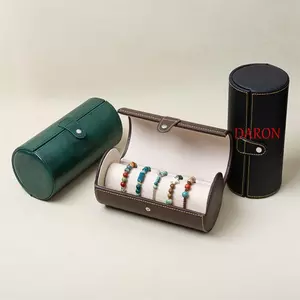 Hộp đựng du lịch cuộn đồng hồ DARON, Hộp trưng bày đồng hồ cổ điển di động, Dụng cụ sắp xếp trang sức Hình trụ bền bỉ Đồng hồ đeo tay nhỏ gọn Giá đỡ du lịch Sử dụng