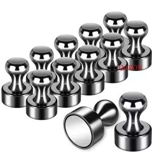 DARON 10 Chân đẩy từ tính, Nam châm bảng trắng chống nứt mạnh mẽ, Dễ sử dụng Tủ lạnh nam châm Neodymium nhỏ bền bỉ bền bỉ