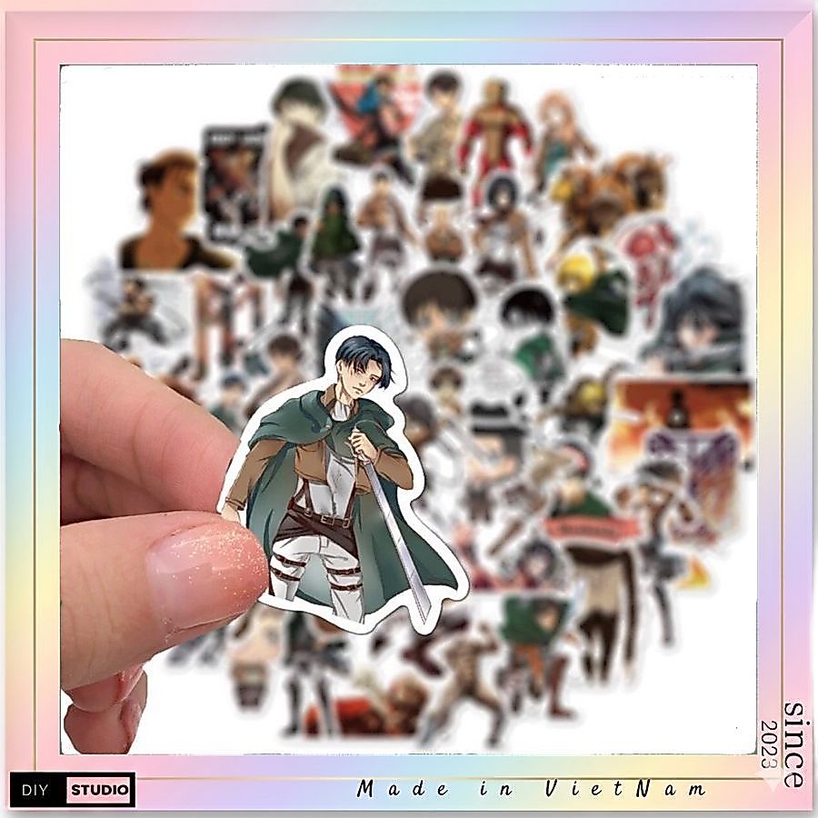 100 Chiếc Hot Anime ATTACK ON TITAN Dán Cho Ván Trượt Laptop Hành Lý Decal