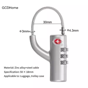 GCDHome Di Động An Ninh TSA Hải Quan Lo Hải Quan Nước Ngoài Thông Quan Xe Đẩy Hành Lý Vali Bapa Mật Khẩu Padlo Cáp Thép HOT