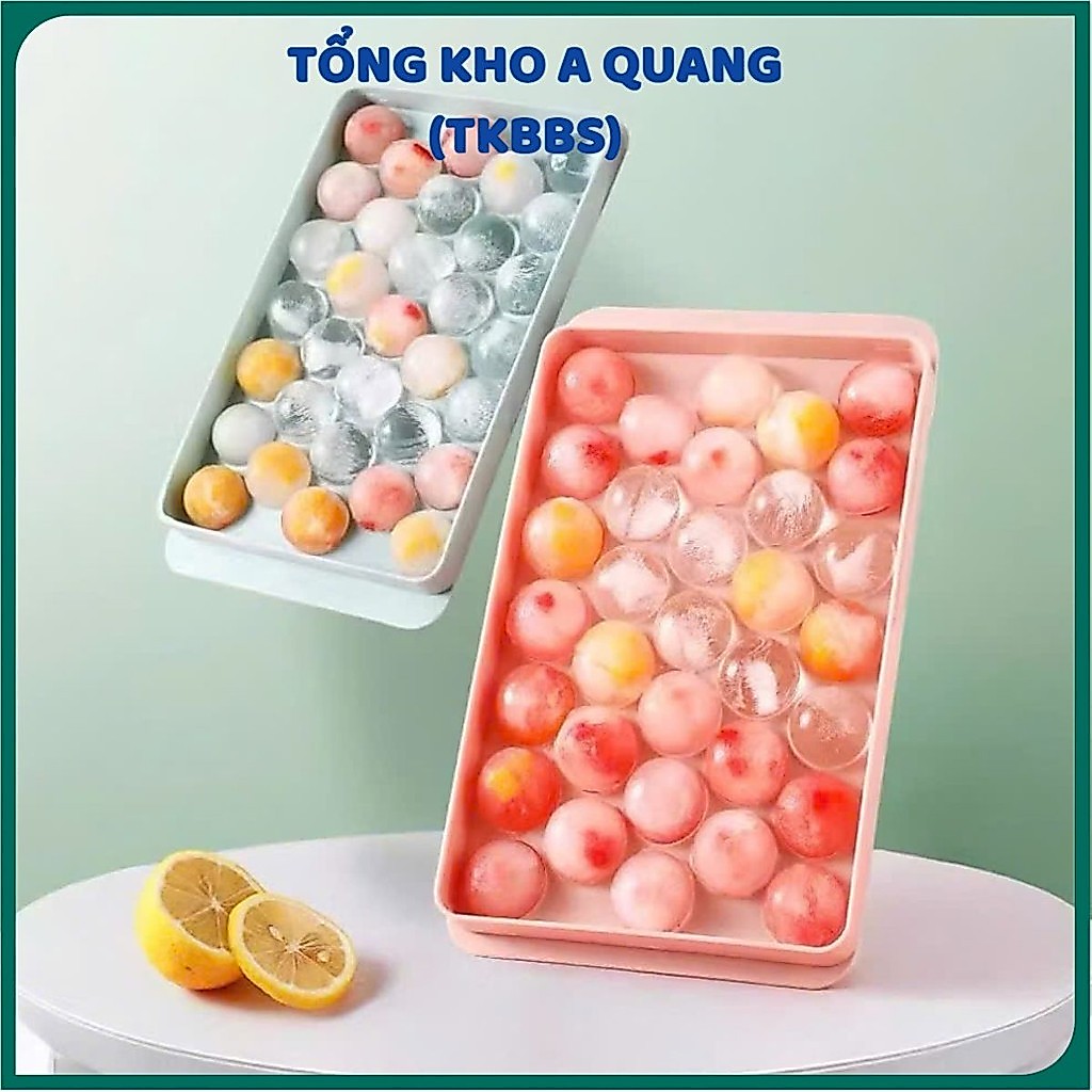Tạo Đá Viên Tròn Đều, Dễ Dàng Với Khay Đá 33 Ô – Được Làm Từ Nhựa Cao Cấp, An Toàn Khi Tiếp Xúc Với Thực Phẩm