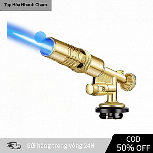 【COD】Đầu Đèn Khò Gas Mini Lõi Đồng – Ngọn Lửa Xanh, Bền Bỉ, Đánh Lửa Tự Động Dễ Dùng