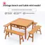 MJnmc 5 Chiếc Montessori Thu Nhỏ Giả Bàn Ghế Dài Mô Hình 1: 12 / 1: 18 Nhà Búp Bê Nội Thất Phụ Kiện Cho Bé Gái Quà Tặng Mới