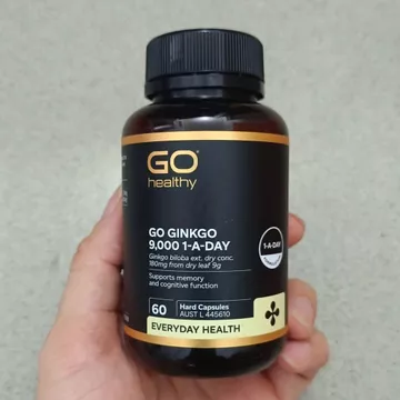 Bổ não Go Healthy Ginkgo 9000+, hoạt huyết dưỡng não, tăng cường tuần hoàn não, 60 viên