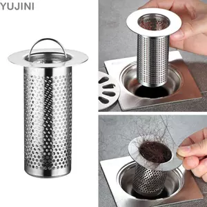 Bộ lọc bồn rửa YUJINI, Thép không gỉ có tay cầm Lưới lọc thoát nước sàn, Dụng cụ thoát nước thải chống tắc hữu ích Dụng cụ chặn tóc thực phẩm chống thấm nước Dụng cụ vệ sinh phòng tắm nhà bếp