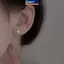 MAKY 3 Cái / bộ Kim Cương Trái Tim Tình Yêu Bông Tai Nữ Mini Tinh Tế Bông Tai Trang Sức VN