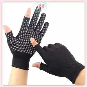 JRP Chống Trơn Trượt Màn Hình Cảm Ứng Nylon Găng Tay Nam Nữ Mùa Hè Ngoài Trời Đi Xe Thể Thao Thể Dục Thoáng Khí Chống Trơn Trượt Nửa Ngón Tay Găng Tay JRP