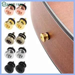 POP 2 Chiếc Gói Dây Đeo Đàn Guitar Nút Cuối Chân Có Gắn Vít Và Cảm Thấy Đệm Kim Loại Dây Đeo Đàn Guitar Khóa Dây Đeo Butto