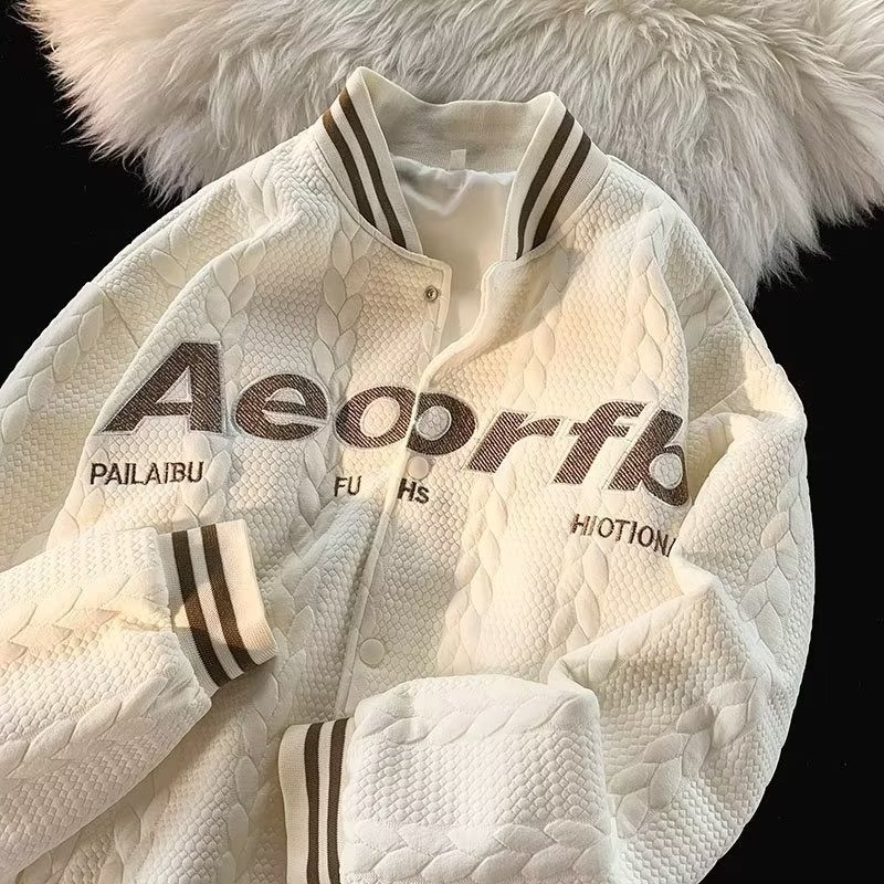 VG Unisex Áo Khoác Bóng Chày Phong Cách Mỹ, Thời Trang, Thích Hợp Cho Sinh Viên Mùa Thu Đông