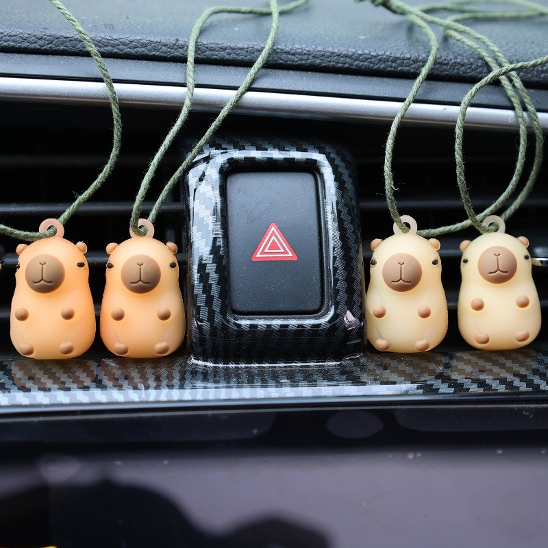 Mặt dây chuyền Capybara đổi màu cực tím bền bỉ - Trang trí túi sau chịu nhiệt độ - Trang trí treo xe Capybara bằng silicon mềm​