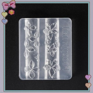 [beautifulhome] 1 / 3 Khuôn khắc móng tay Hoa Lily 3D Silicone Hawaii Hoa dâm bụt Cánh hoa Mẫu mô hình Dụng cụ làm móng trong suốt [làm đẹp]