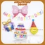 Bóng hình bánh gato, hộp quà trang trí sinh nhật - chụp studio - ngoại cảnh (Size To)