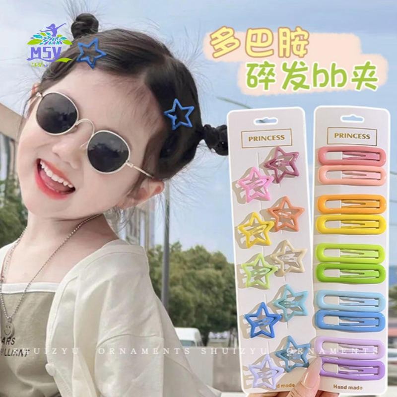 Kẹp tóc hình ngôi sao nhiều màu sắc dành cho trẻ em, phù hợp bé gái