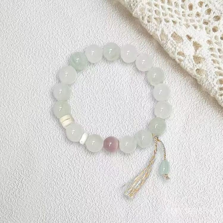 Vòng tay nữ phong cách Trung Quốc cổ điển với đá opal và hạt đá đẹp mắt