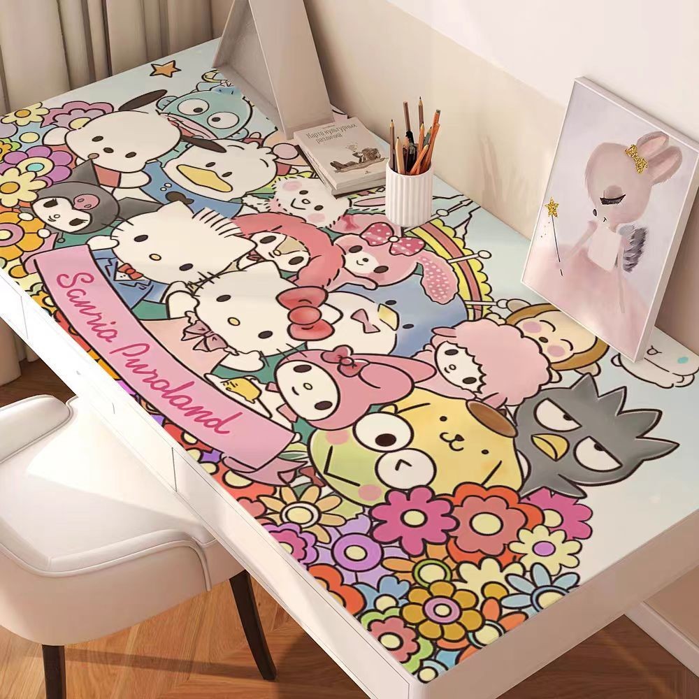 Dễ Thương Sanrio Hoạt Hình Anime Sinh Viên Ký Túc Xá Để Bàn Thảm Chống Thấm Nước Chống Dầu PVC Để Bàn Thảm Bảo Vệ Bàn Ăn Thảm