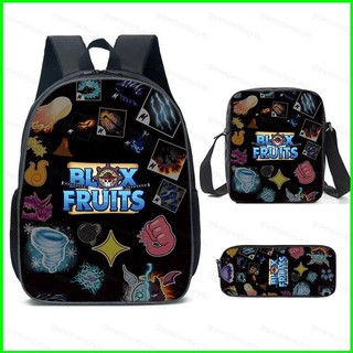 ROBLOX Blox Trái Cây Ba Lô Cho Học Sinh Dung Tích Lớn Thoáng Khí In Hình Đa Năng Trẻ Em schoolbag Túi